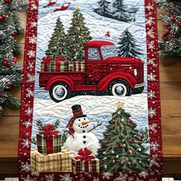 Holiday Bark and Ride Table Runner - Made to Order TABLE928
