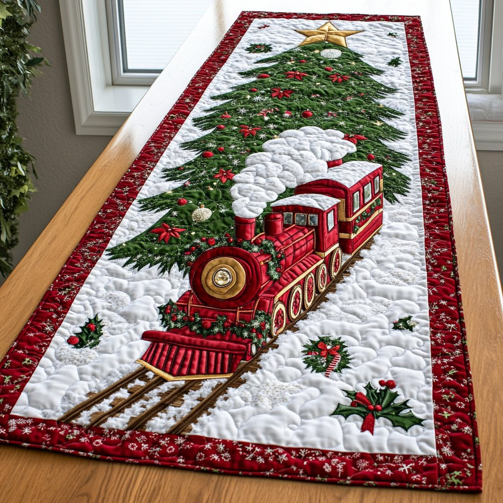Holiday Train Table Runner - Made to Order TABLE928