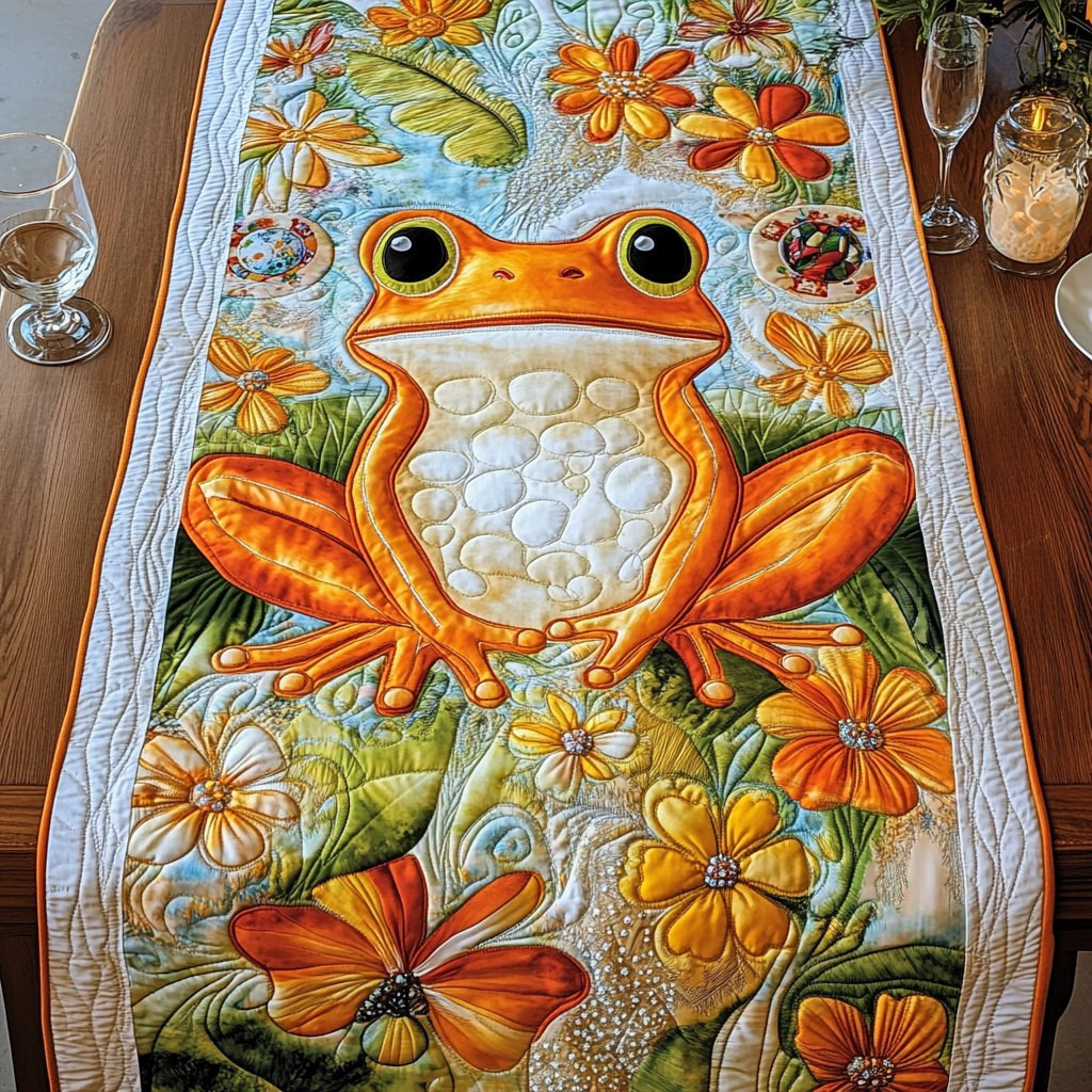 Hoppy Frog Table Runner - Made to Order TABLE928