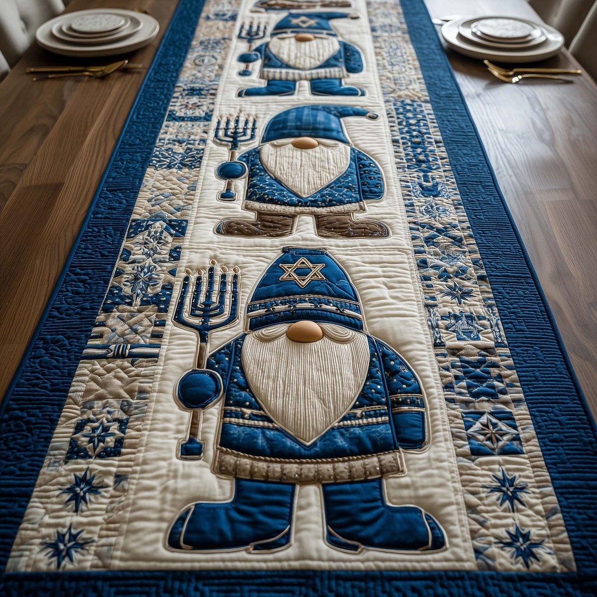 Hanukkah Gnomes Table Runner - Made to Order TABLE928