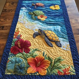 Hibicus Turtles Table Runner - Made to Order TABLE928