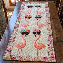 Happy Flamingo Table Runner - Made to Order TABLE928