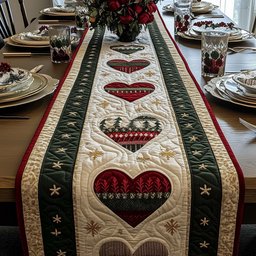 Holiday Patchwork Table Runner - Made to Order TABLE928
