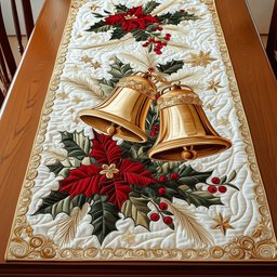 Holiday Bell Harmony Table Runner - Made to Order TABLE928