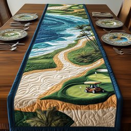 Golf Green Beside Sandy Dunes Table Runner - Made to Order TABLE928