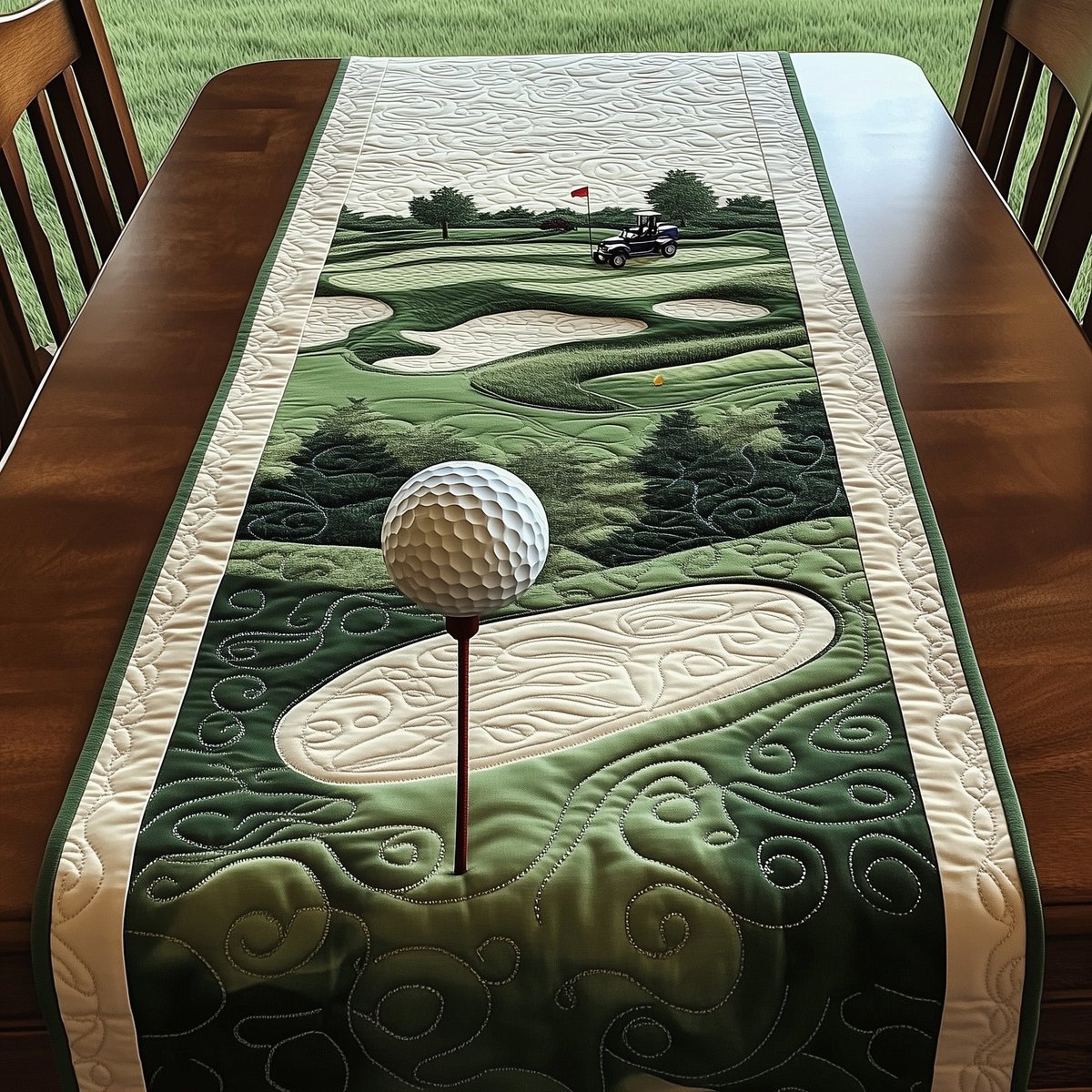 Golf Ball on Tee Table Runner - Made to Order TABLE928