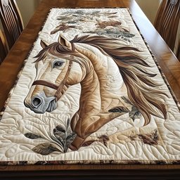 Grey Horse Head in Profile Table Runner - Made to Order TABLE928