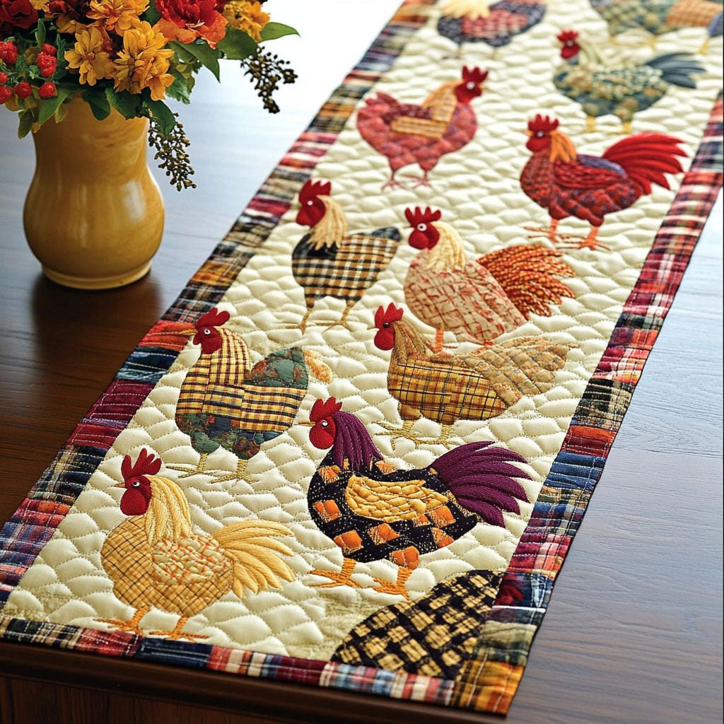 Golden Roosters Table Runner - Made to Order TABLE928