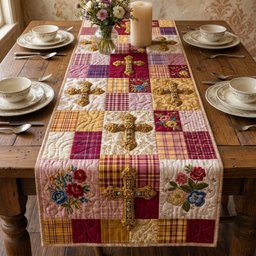 Golden Rose Table Runner - Made to Order TABLE928