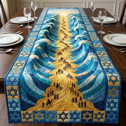 Golden Path with Star Border Table Runner - Made to Order TABLE928