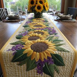 Golden Sunflower Table Runner - Made to Order TABLE928