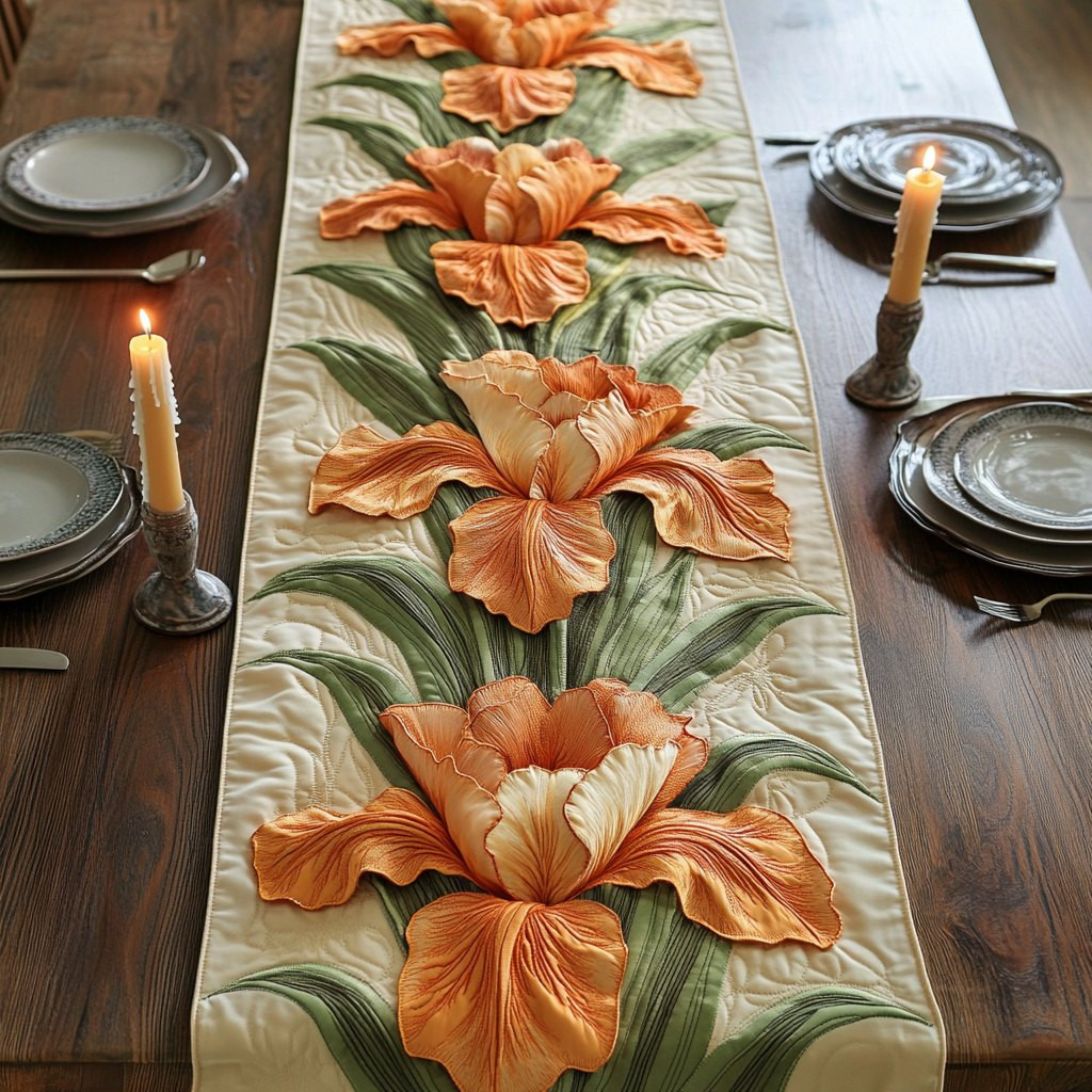 Golden Iris Table Runner - Made to Order TABLE928