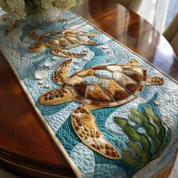 Golden Shell Table Runner - Made to Order TABLE928