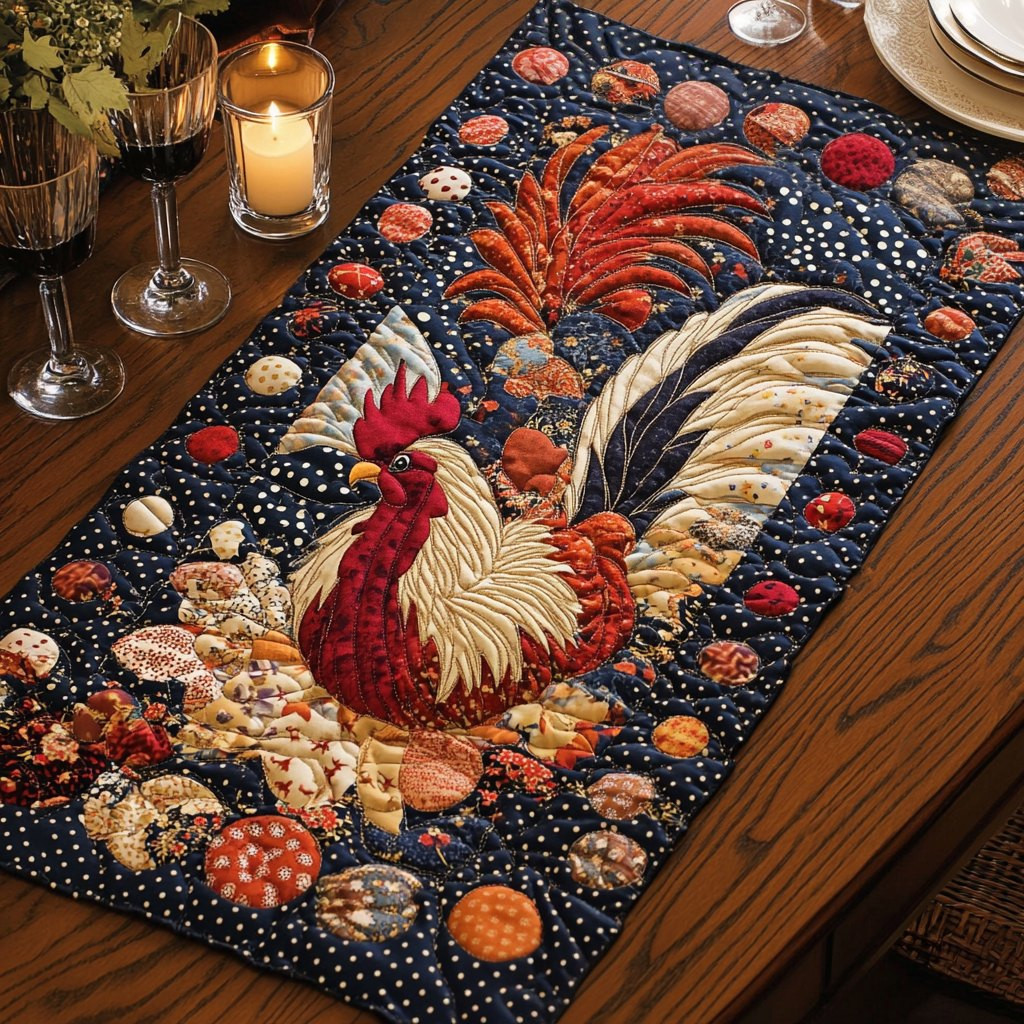 Golden Rooster Table Runner - Made to Order TABLE928