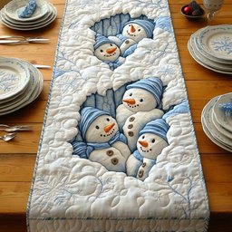 Frosty Smile Night Table Runner - Made to Order TABLE928