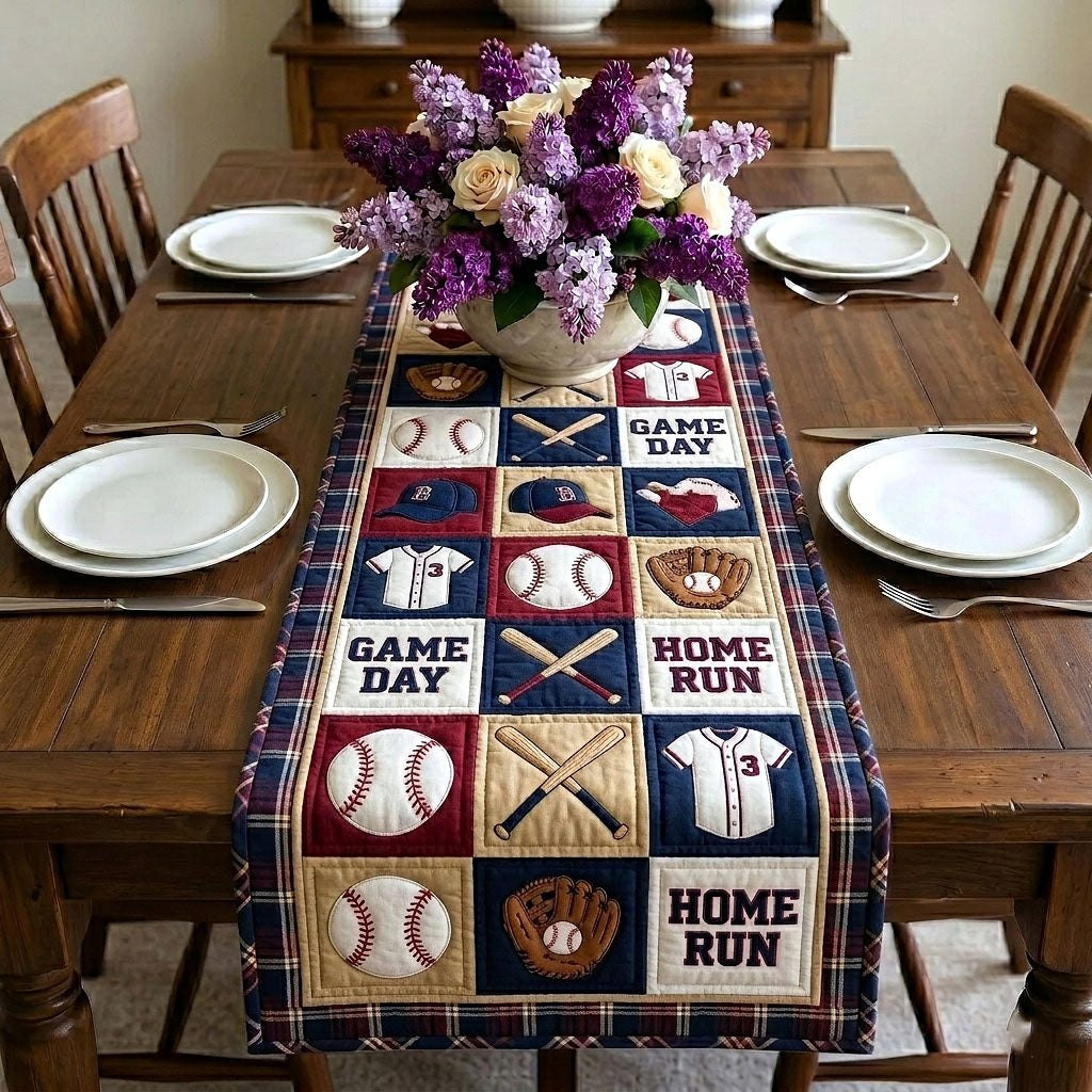 Game Day Home Run Blocks Table Runner - Made to Order TABLE928