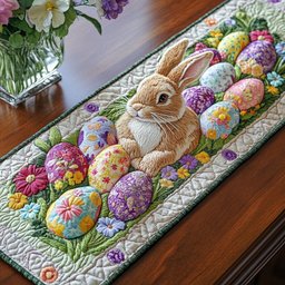 Garden Bunny Cheer Table Runner - Made to Order TABLE928