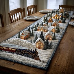 Frosty Rail Whispers Place Table Runner - Made to Order TABLE928