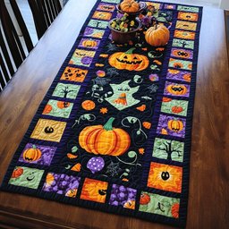 Ghostly Halloween Pumpkin Table Runner - Made to Order TABLE928