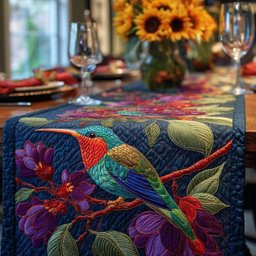 Garden Hummingbird Table Runner - Made to Order TABLE928
