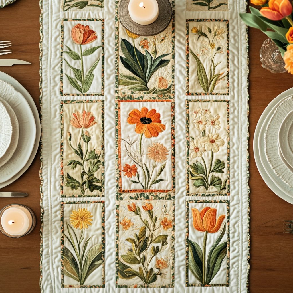 Garden Stripe Table Runner - Made to Order TABLE928