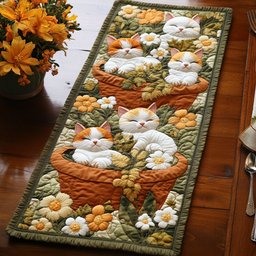 Garden Meows Table Runner - Made to Order TABLE928