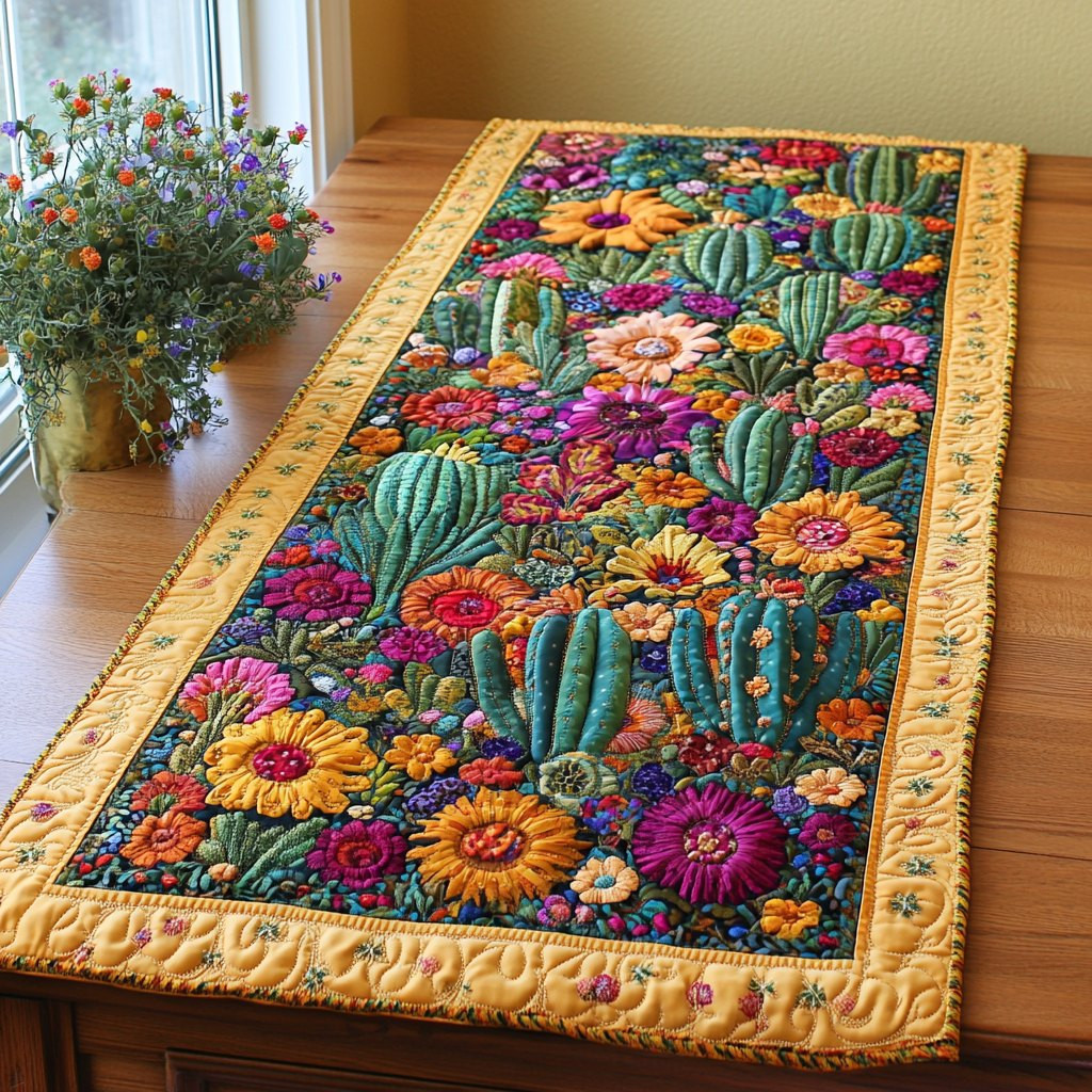 Garden Cactus Table Runner - Made to Order TABLE928