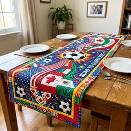 Flowing Flags Table Runner - Made to Order TABLE928