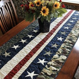 Freedom Stitched Table Runner - Made to Order TABLE928