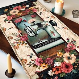Flower Sewing Machine Table Runner - Made to Order TABLE928