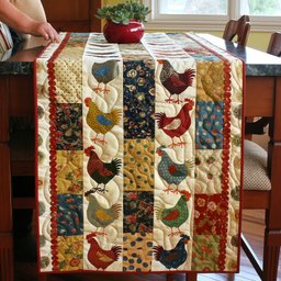 Folksy Flock Chicken Table Runner - Made to Order TABLE928