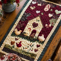 Fowl Play Patchwork Table Runner - Made to Order TABLE928