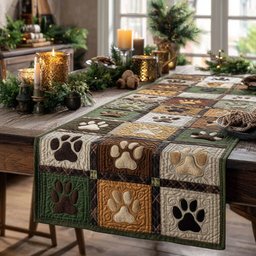 Forest Paw Path Table Runner - Made to Order TABLE928