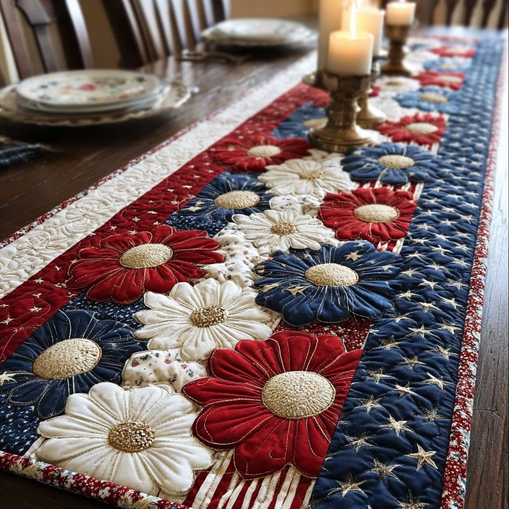 Freedom Petals Table Runner - Made to Order TABLE928