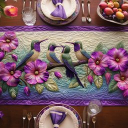 Floral Songbirds Table Runner - Made to Order TABLE928