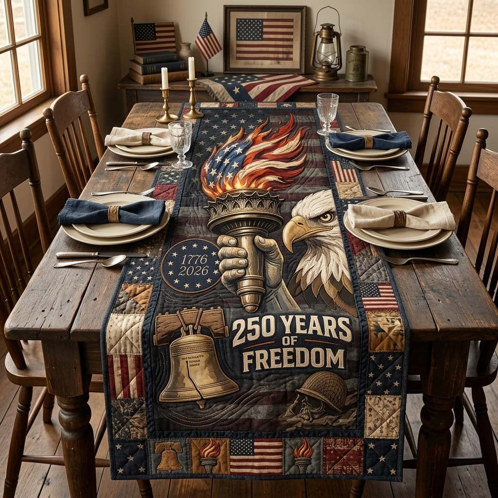 Freedom Torch Table Runner - Made to Order TABLE928