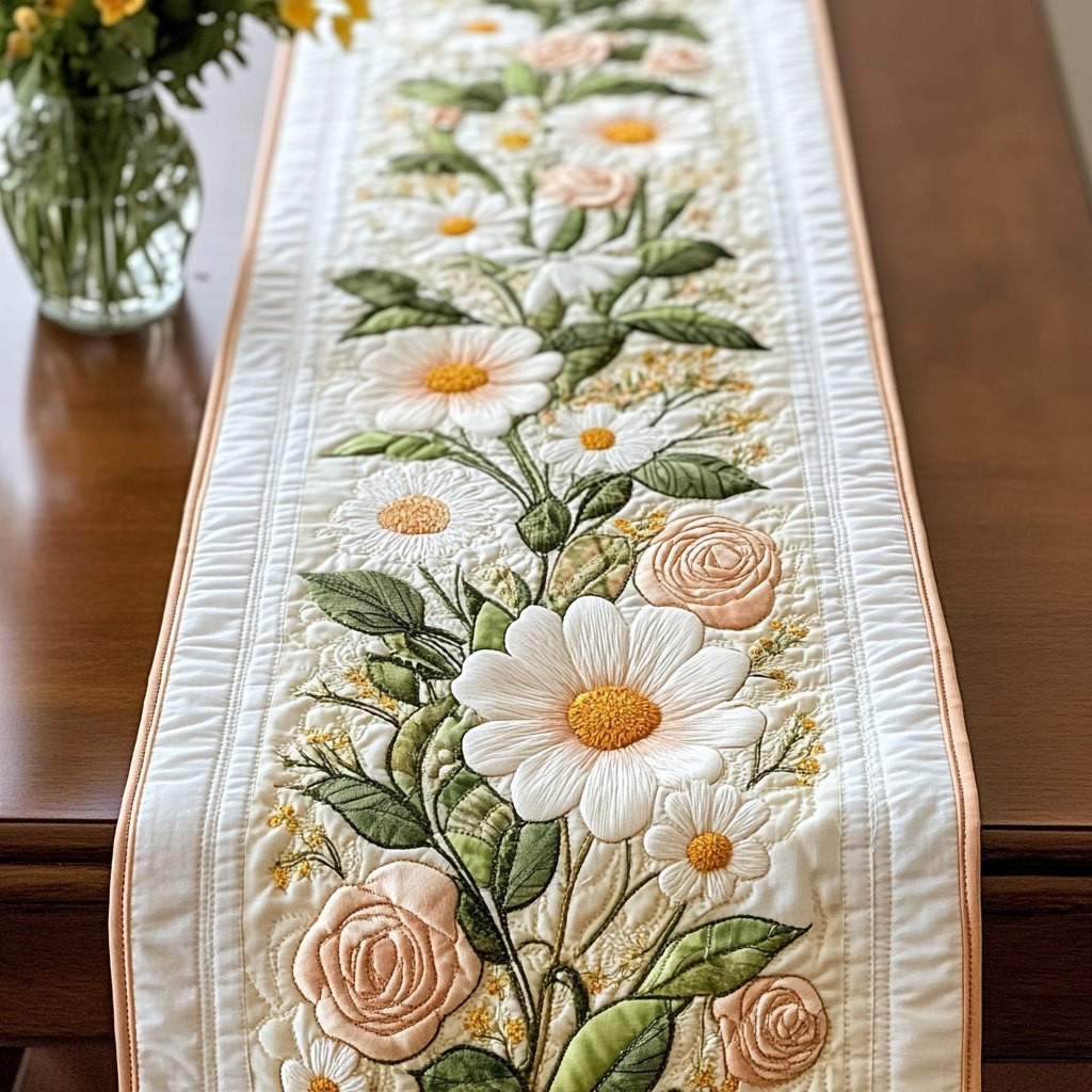 Fresh Blossoms Table Runner - Made to Order TABLE928