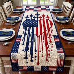 Freedom Drip Table Runner - Made to Order TABLE928