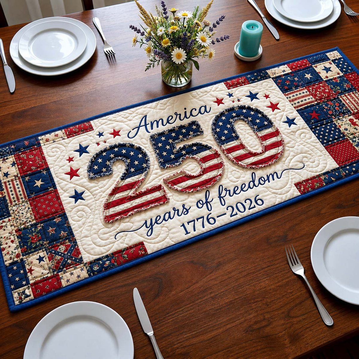 Freedom Quarter Table Runner - Made to Order TABLE928