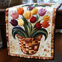 Floral Tulip Wonderland Table Runner - Made to Order TABLE928