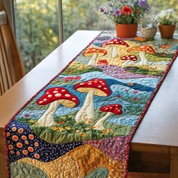 Forest Mushroom Table Runner - Made to Order TABLE928