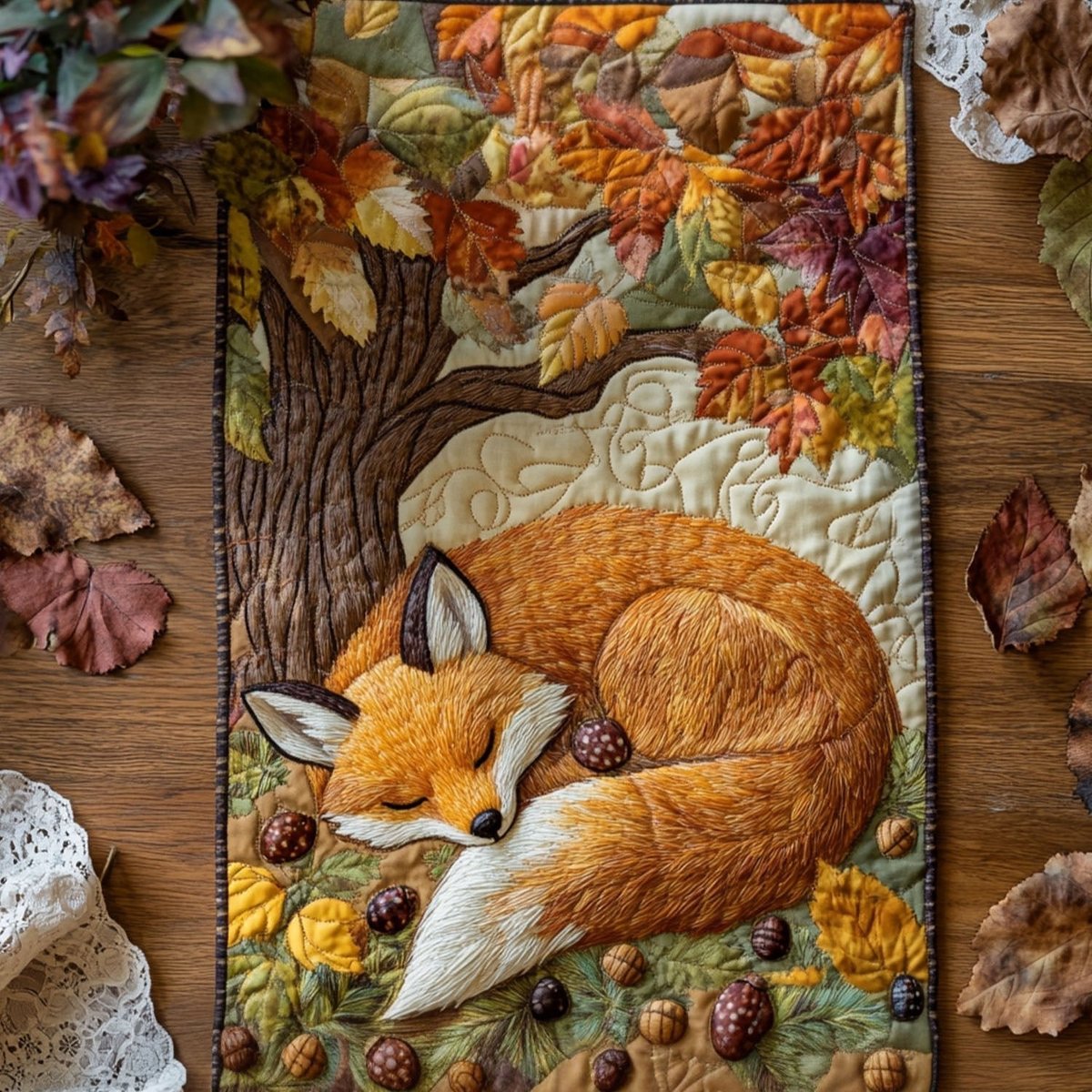 Fox in the Woodland Glow Table Runner - Made to Order TABLE928