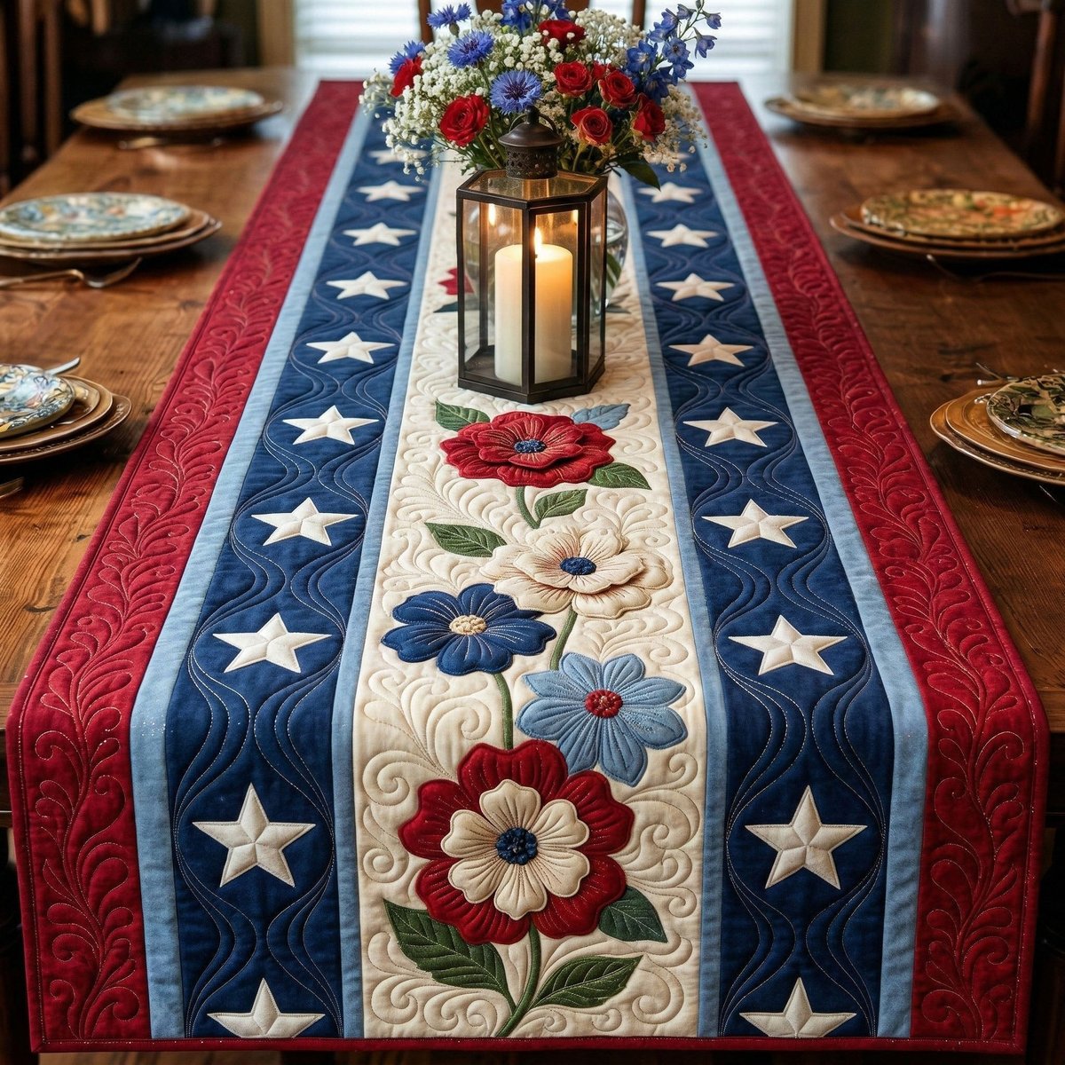 Freedom Bouquet Table Runner - Made to Order TABLE928