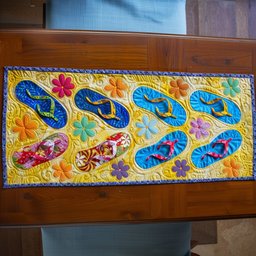 Fresh Breeze Flip Flop Table Runner - Made to Order TABLE928