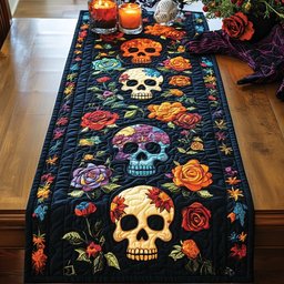 Floral Skull Table Runner - Made to Order TABLE928