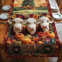 Flower Cows Table Runner - Made to Order TABLE928