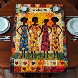 Four Women with Heart Border Table Runner - Made to Order TABLE928
