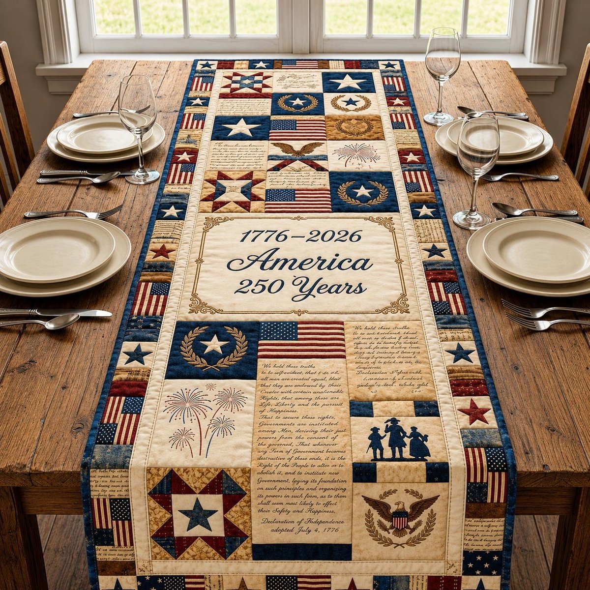 Freedom United Table Runner - Made to Order TABLE928