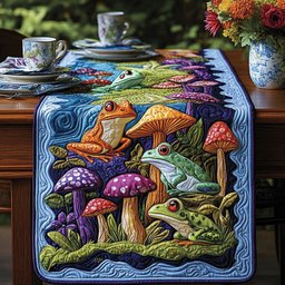 Frogs and Fungi Delight Table Runner - Made to Order TABLE928