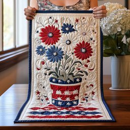 Freedom Flowers Table Runner - Made to Order TABLE928